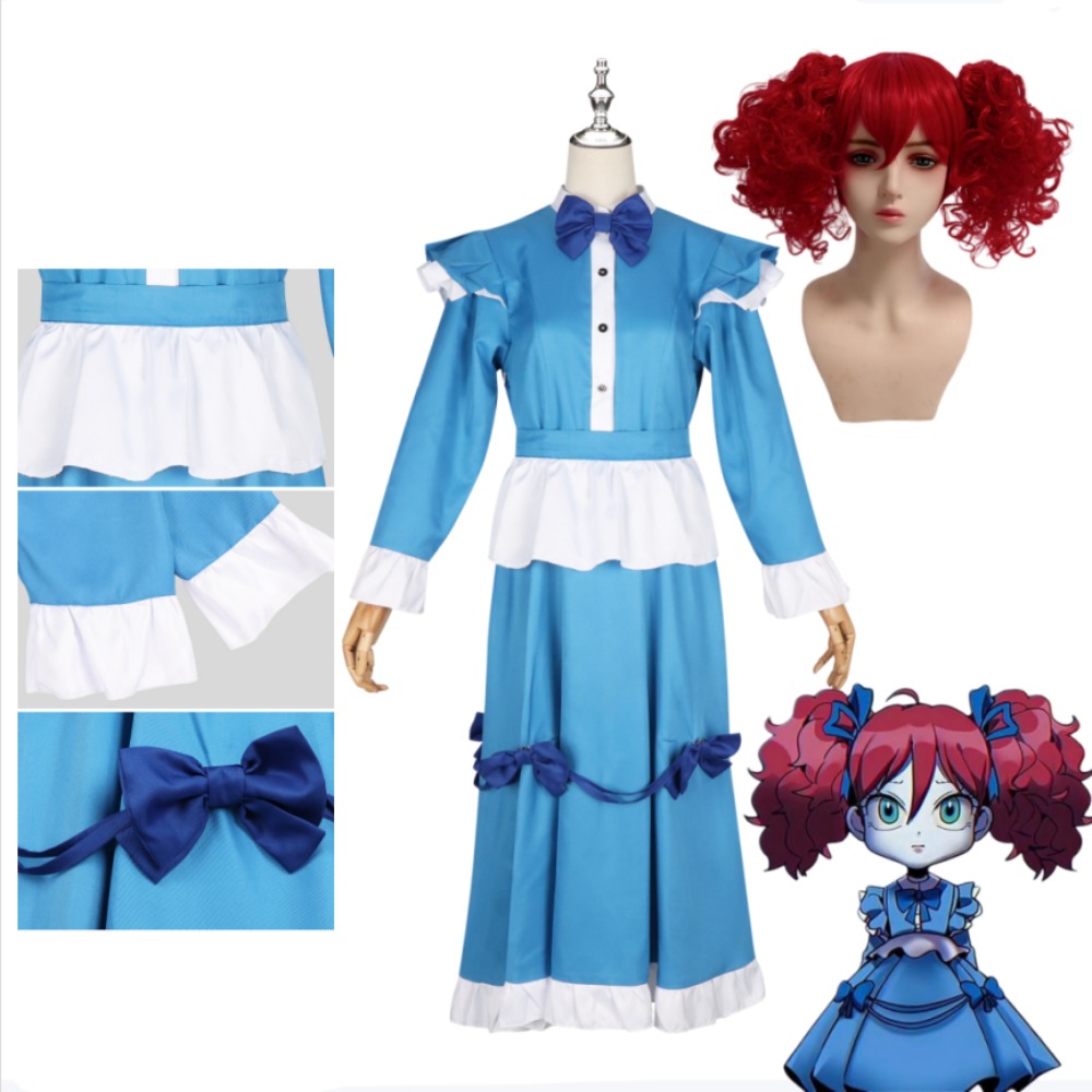 Anime Cosplay With Red Hair - Poppy Red Hair Cosplay Kostuum Volledige