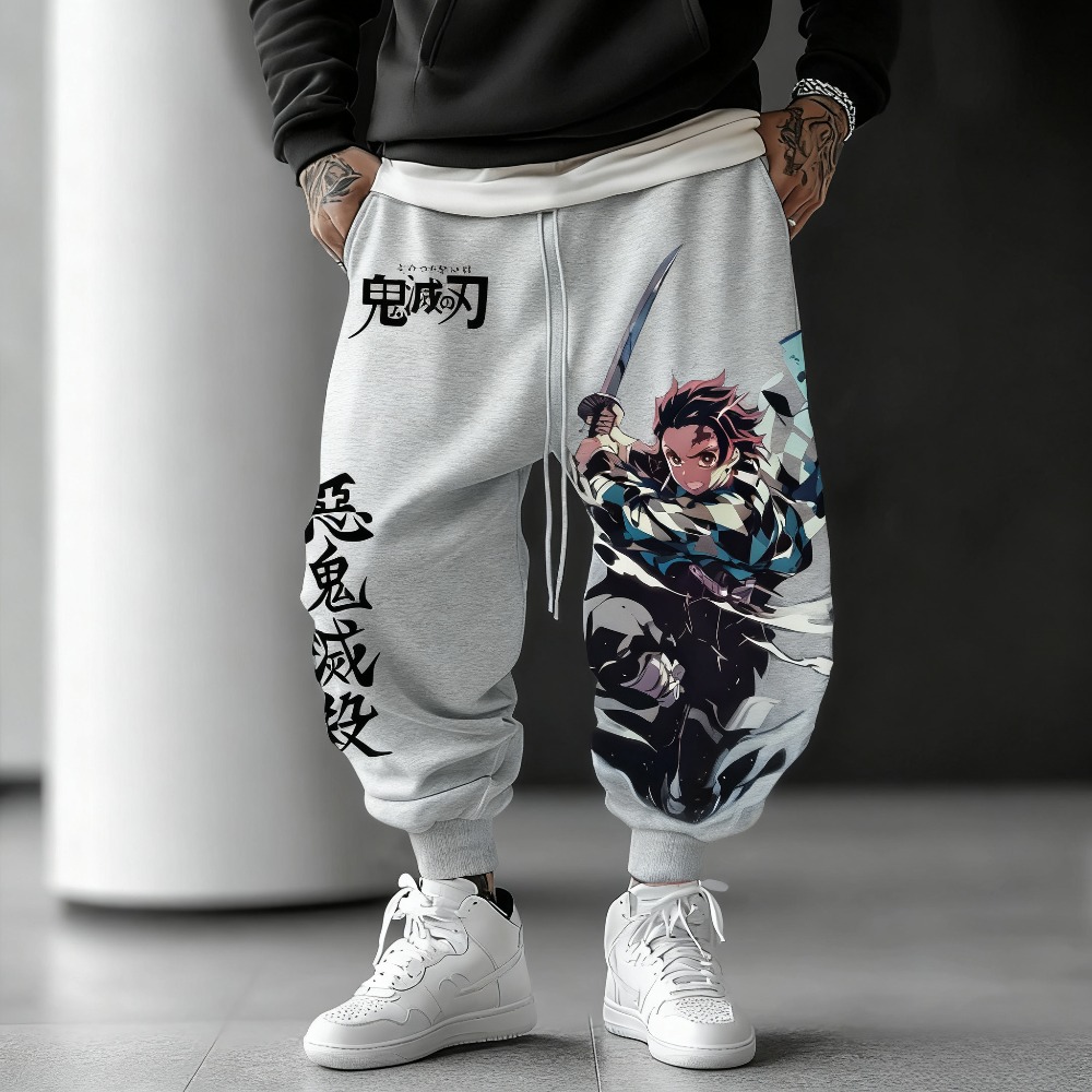 Anime Cosplay Tanjiro - Unisex Puur Katoenen Broek Demon Slayer