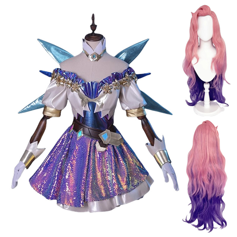Anime Cosplay Wigs - LOL de Starry-Eyed Songstress Seraphine Cosplay