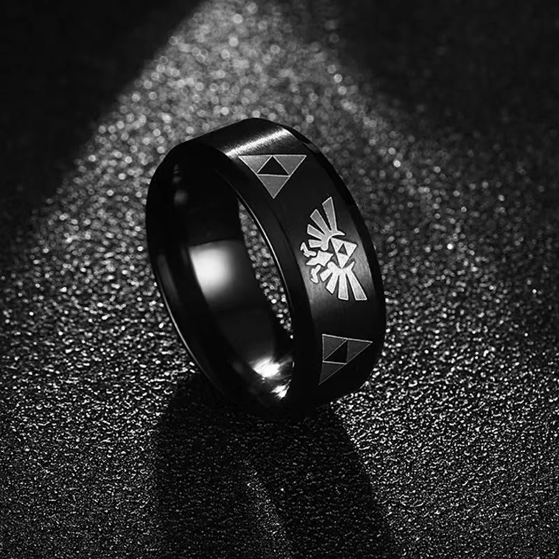 Anime Cosplay Name - Mode Anime Triforce Triangle Band Ring