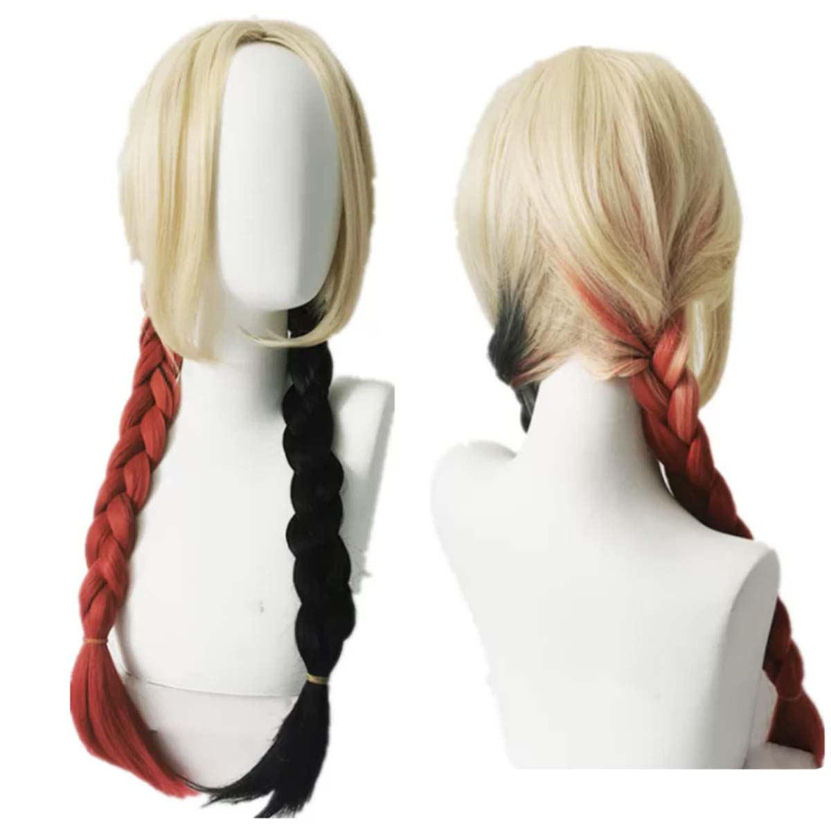 Anime Cosplay With Red Hair - Dames Quinn Cosplay Pruik Harley 2