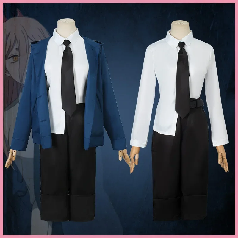 Chainsaw Man Cosplay - Power Cosplay Kettingzaag Man Kostuum Blauwe