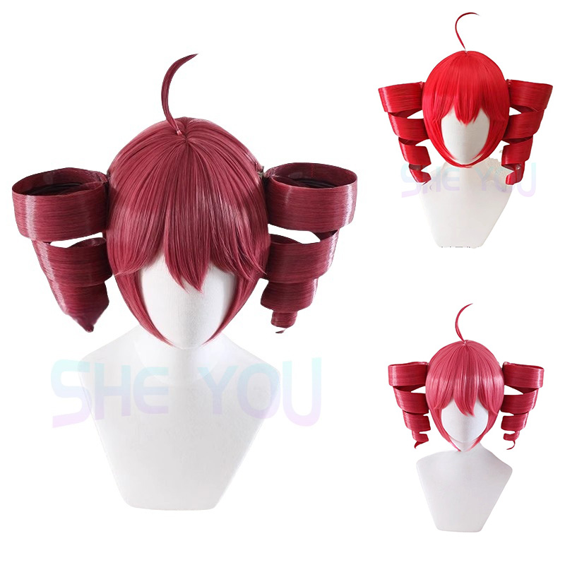 Anime Cosplay With Red Hair - Anime Kasane Teto Pruik Cosplay Vrouwen