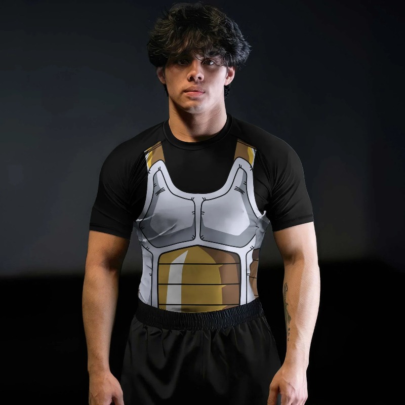 Dragon Ball Saiyan Armor - Herenshirt Dragon Ball Vegeta compressieshirt zwart