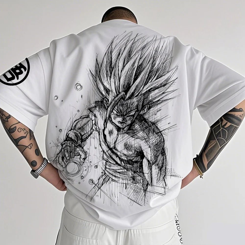 Dragon Ball Saiyan Armor - Dragon Ball Animatie T-shirt Heren Zomer