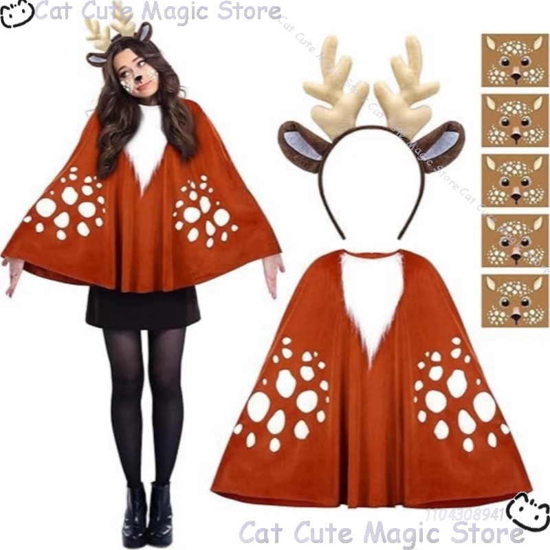 Anime Cosplay Event 2025 - 2025 Kerst Jungle elandenmantel Cosplay Schattig