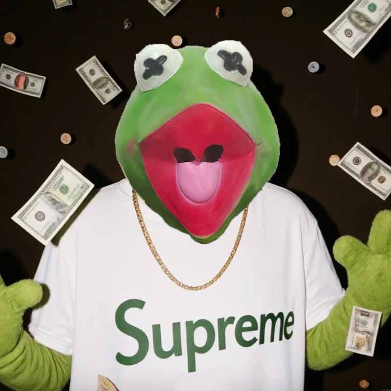 De Kermit Kikker Meme Hoofdmas - Anime Cosplay Meme recensie en prijs