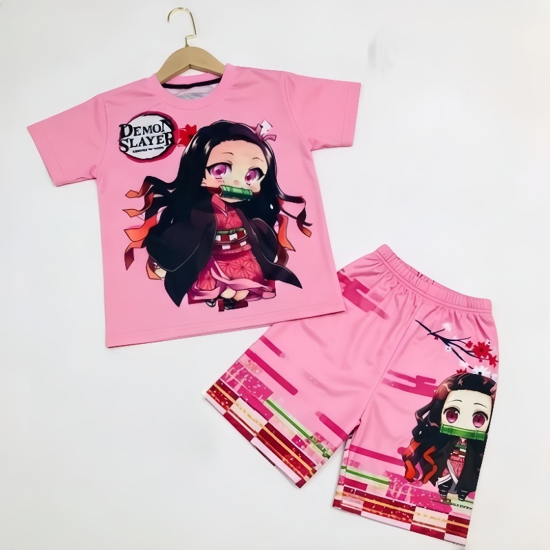 Demon Slayer Kids T-shirt Shor - Anime Cosplay Tanjiro recensie en prijs
