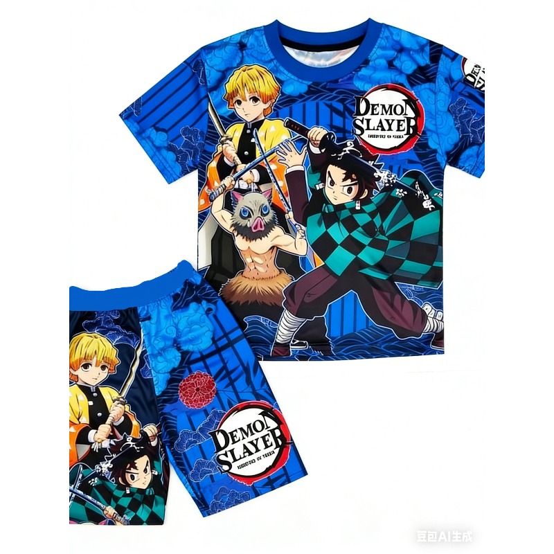 Demon Slayer Kids T-shirt Shor - Anime Cosplay Tanjiro recensie en prijs