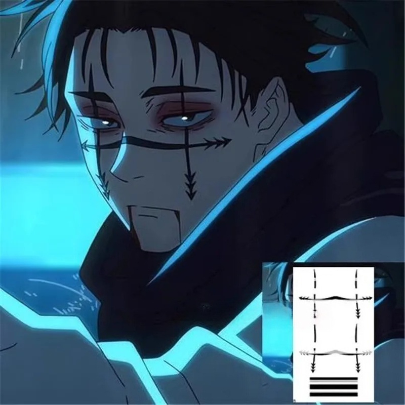 Choso Tattoo Sticker Anime Juj - Anime Cosplay Jujutsu recensie en prijs