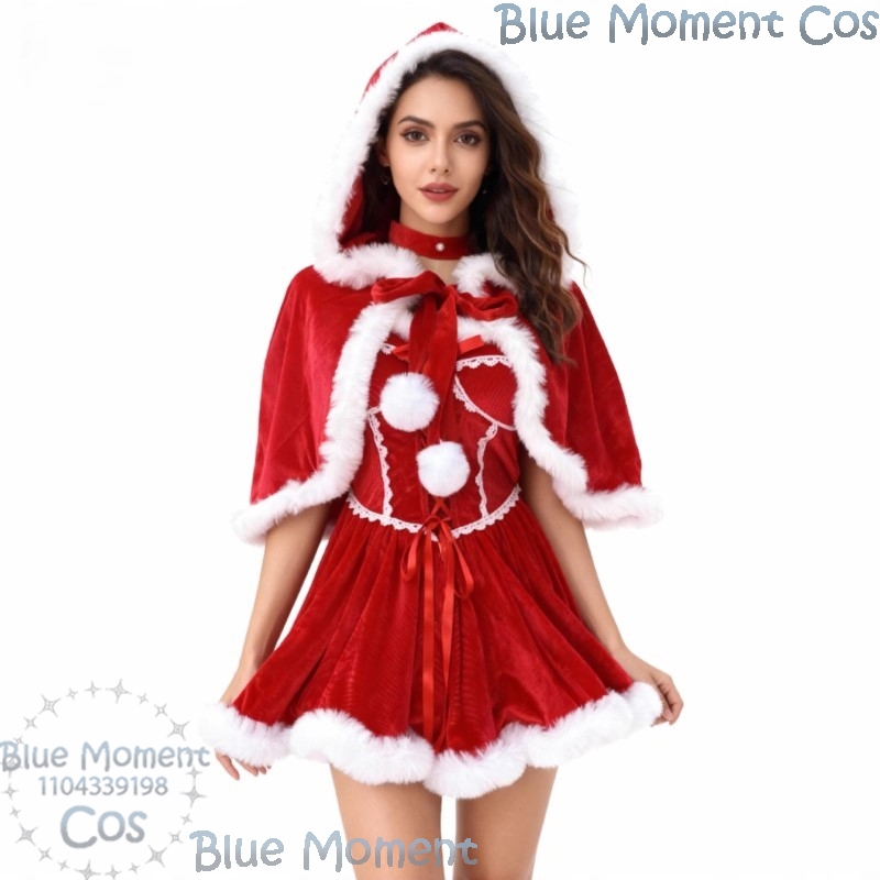2025 Kerst Rode Jurk Witte plu - Anime Cosplay Event 2025 recensie en prijs