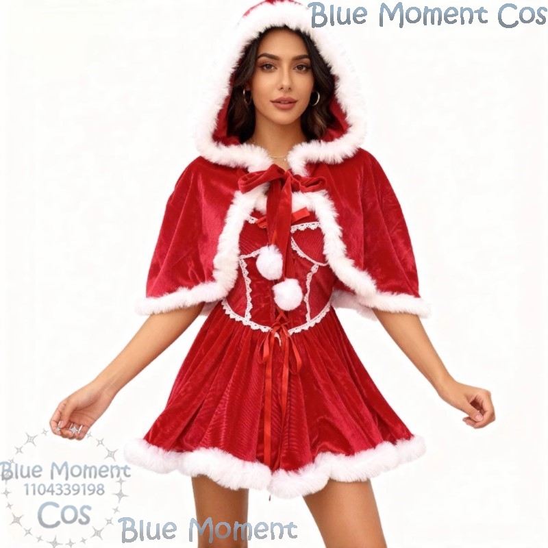 2025 Kerst Rode Jurk Witte plu - Anime Cosplay Event 2025 recensie en prijs