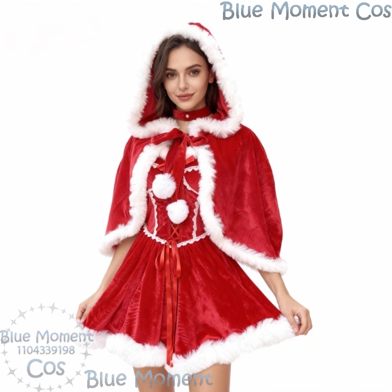 2025 Kerst Rode Jurk Witte plu - Anime Cosplay Event 2025 recensie en prijs